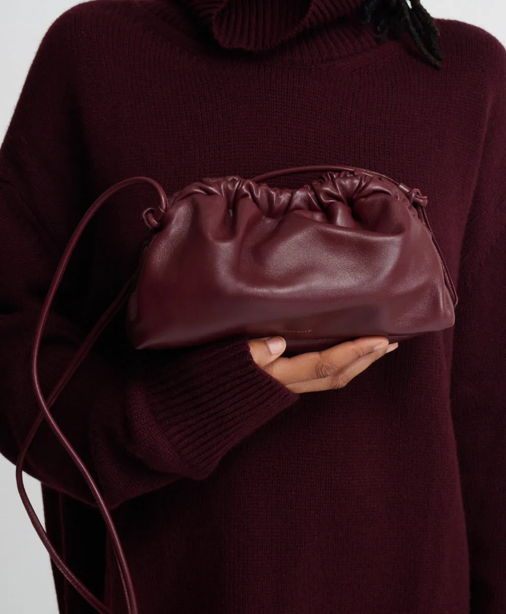 Mini Cloud Clutch in Pomegranate