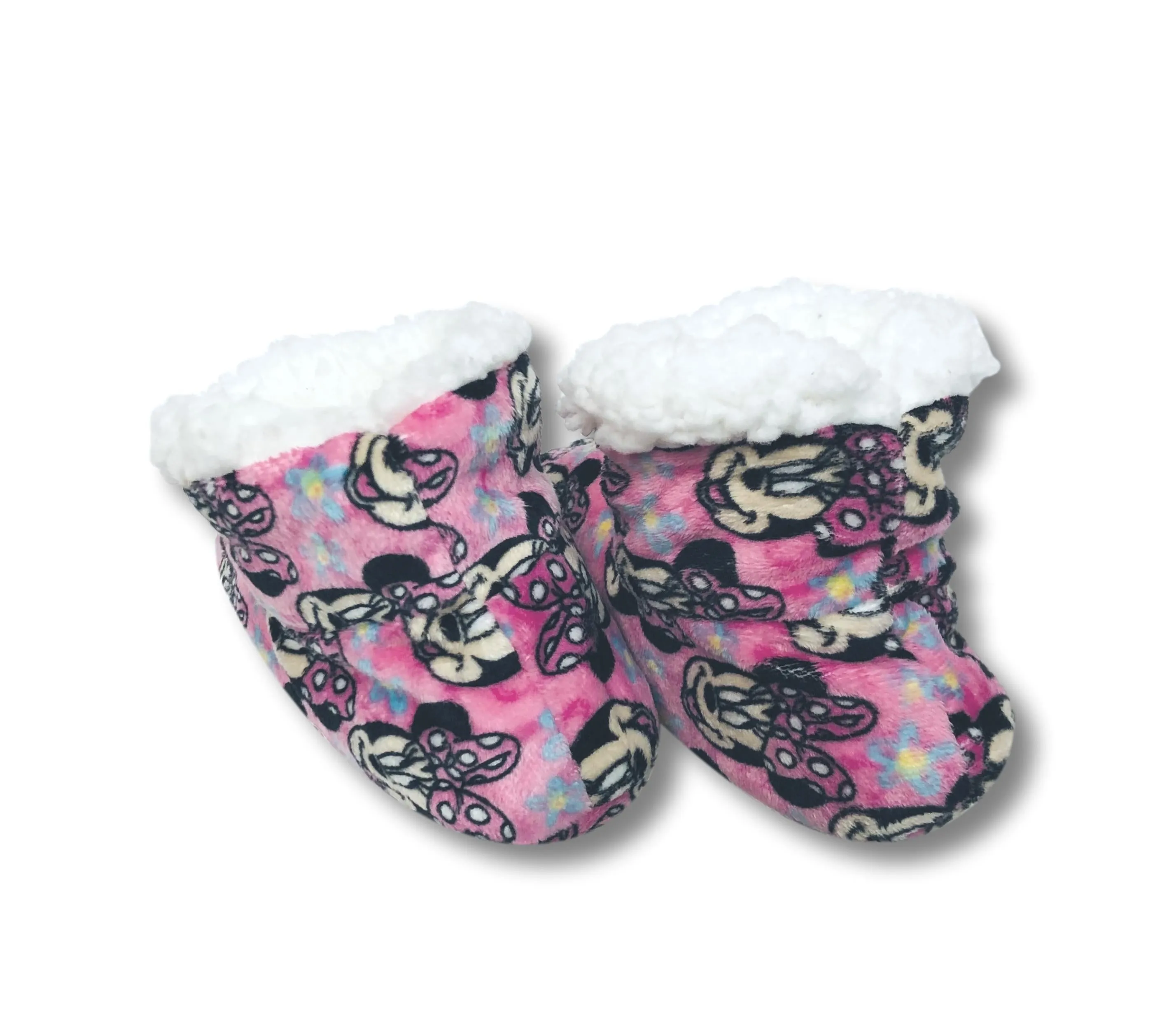 Minnie Mouse Toddler Slippers Fuzzy Slipper Booties for Girls