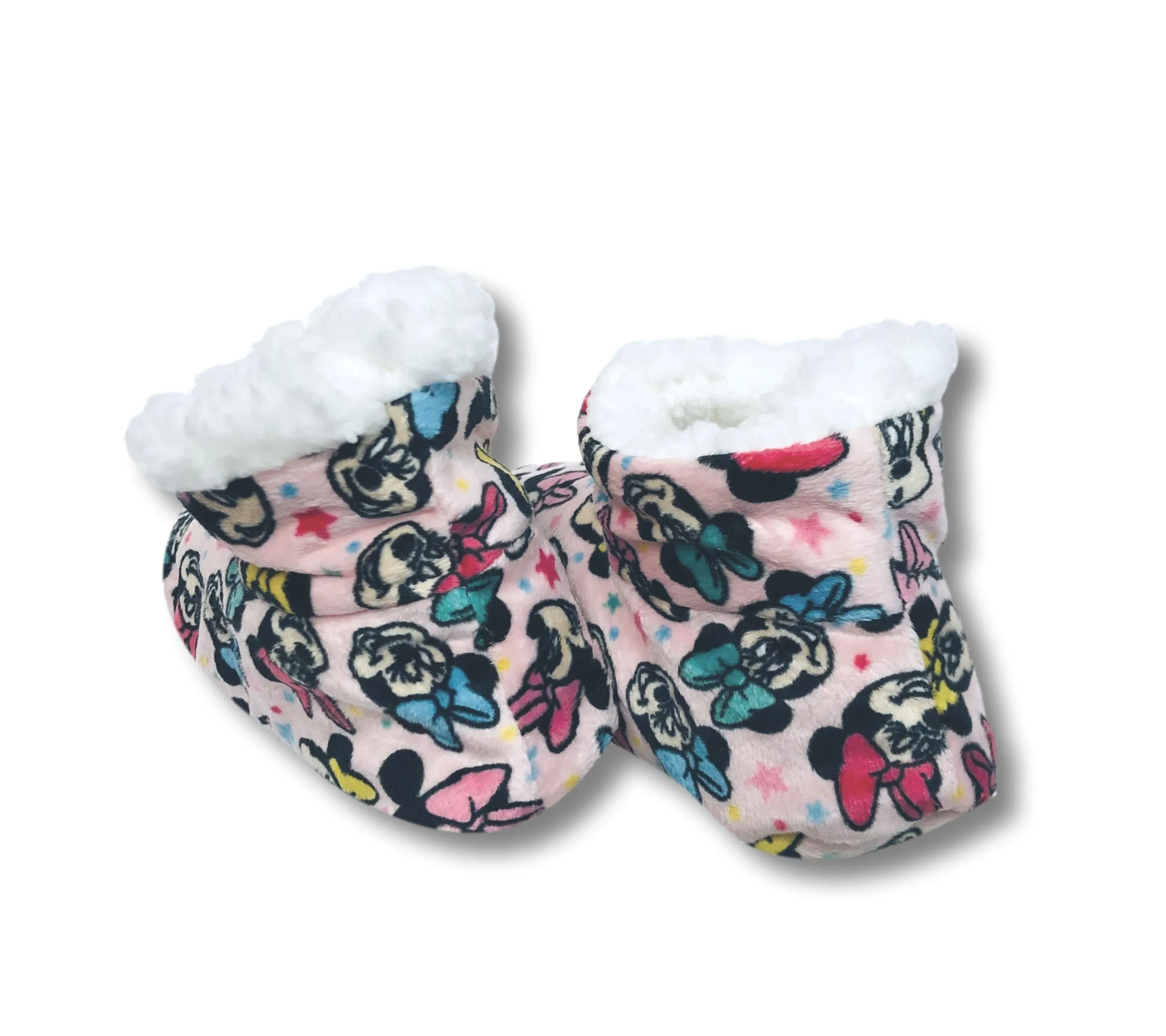 Minnie Mouse Toddler Slippers Fuzzy Slipper Booties for Girls