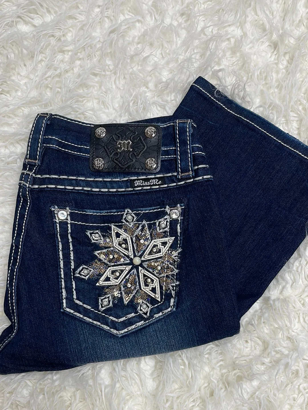 Miss Me Mid Rise Boot jeans mp7096b sz 28