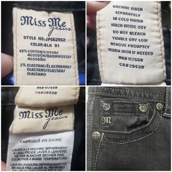 Miss Me Sz 28 JP562952 Skinny Black