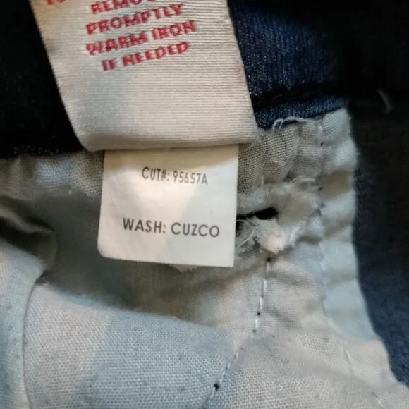 Molly &amp; Isadora Cuzco Dark Wask Mid Rise Skinny Distressed Jeans Sz 18W