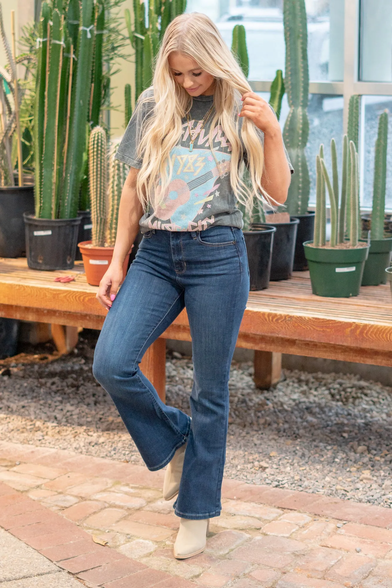 Monroe High Rise Petite Flare Jeans