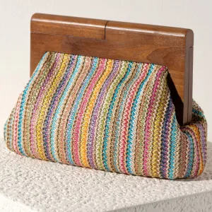 Multi Color Wood Clutch