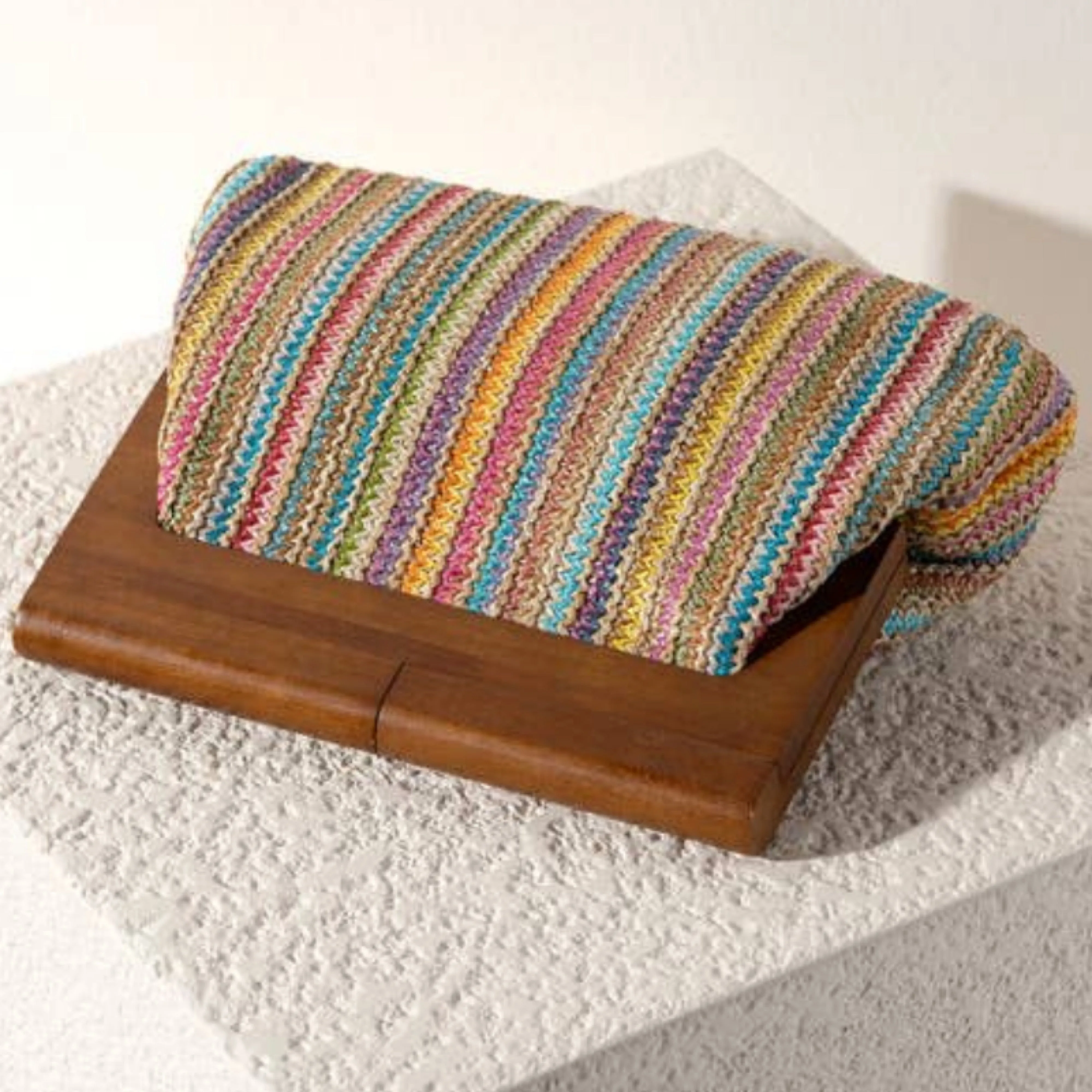 Multi Color Wood Clutch