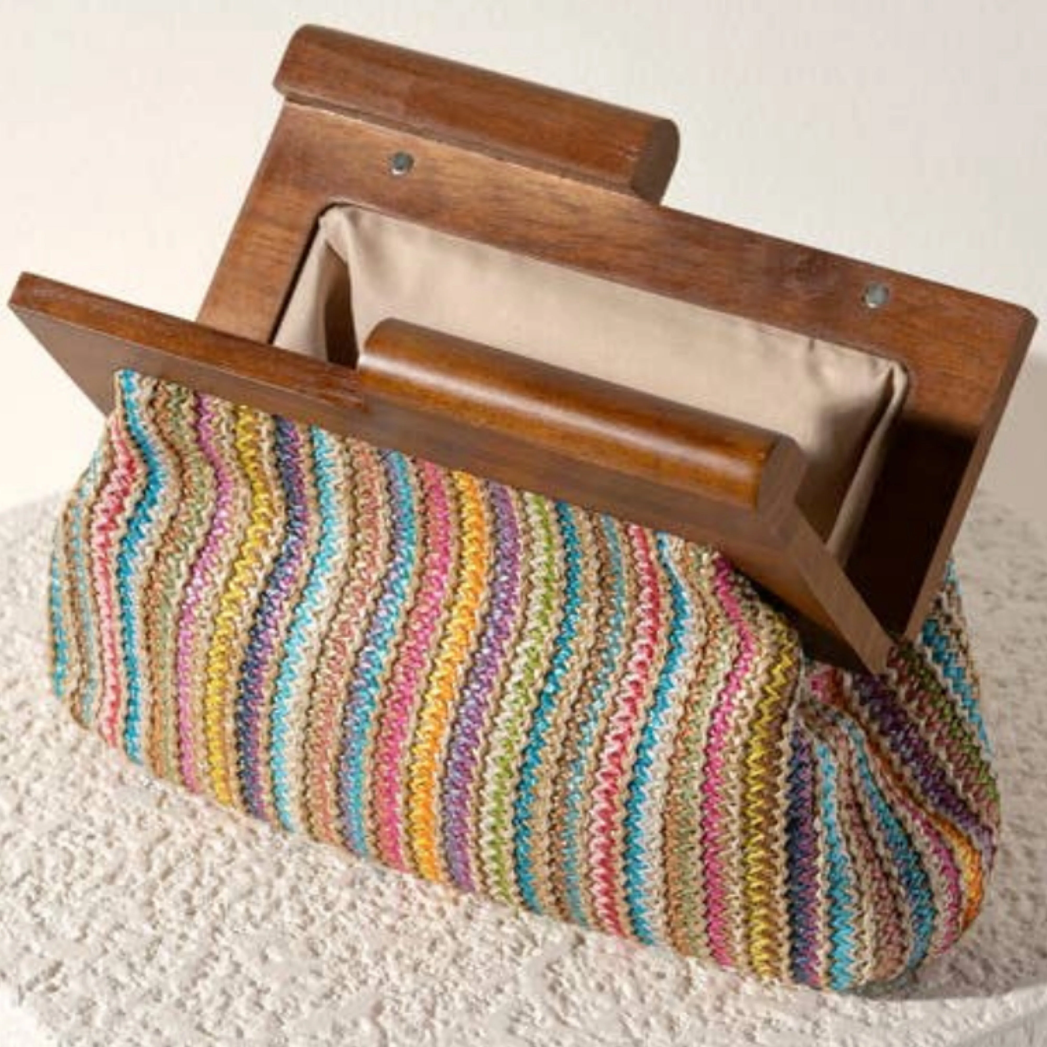 Multi Color Wood Clutch