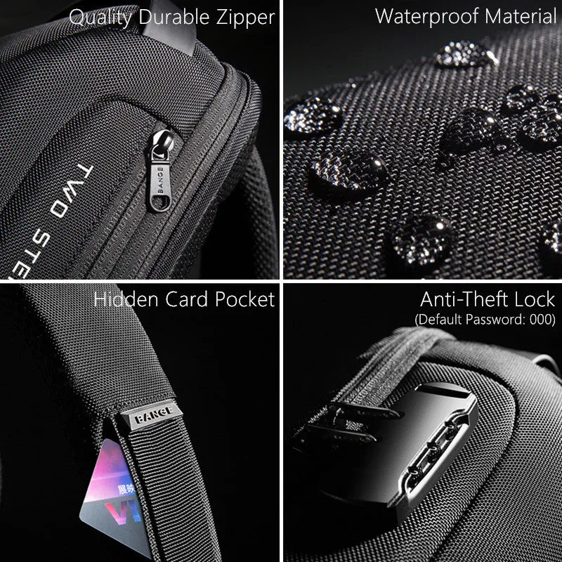 Multifunctional Anti-Theft Sling Bag Carbon Fiber Oxford Cloth Waterproof Scratch-resistant Bag 7 Color