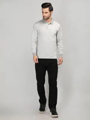 Neva Men Polo Neck Full Sleeves T-shirt Striped pattern