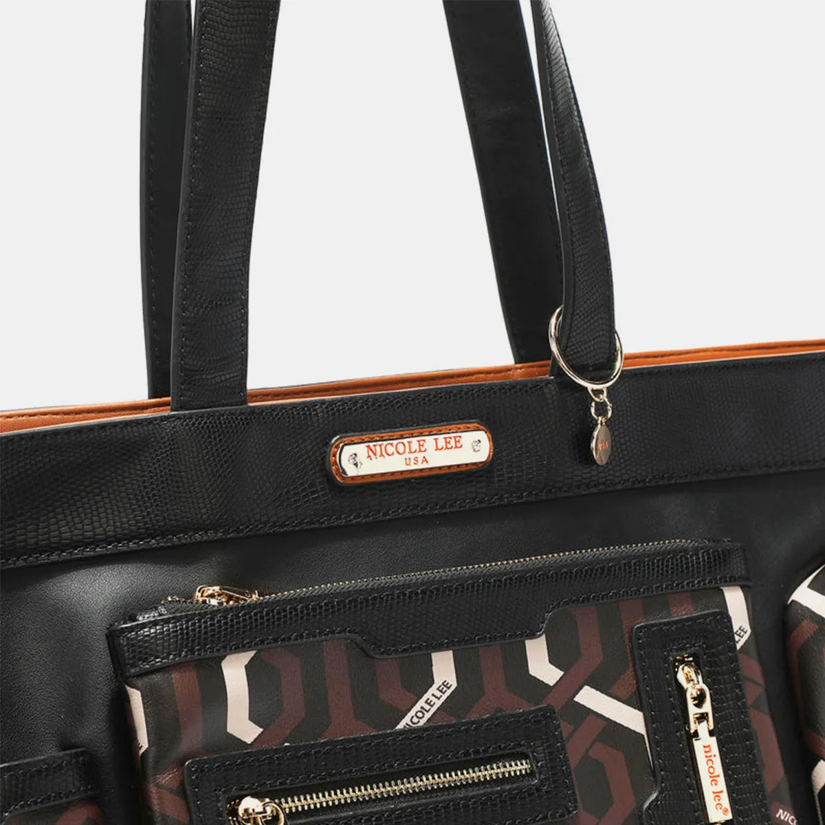 Nicole Lee USA Geometric Pattern Handbag