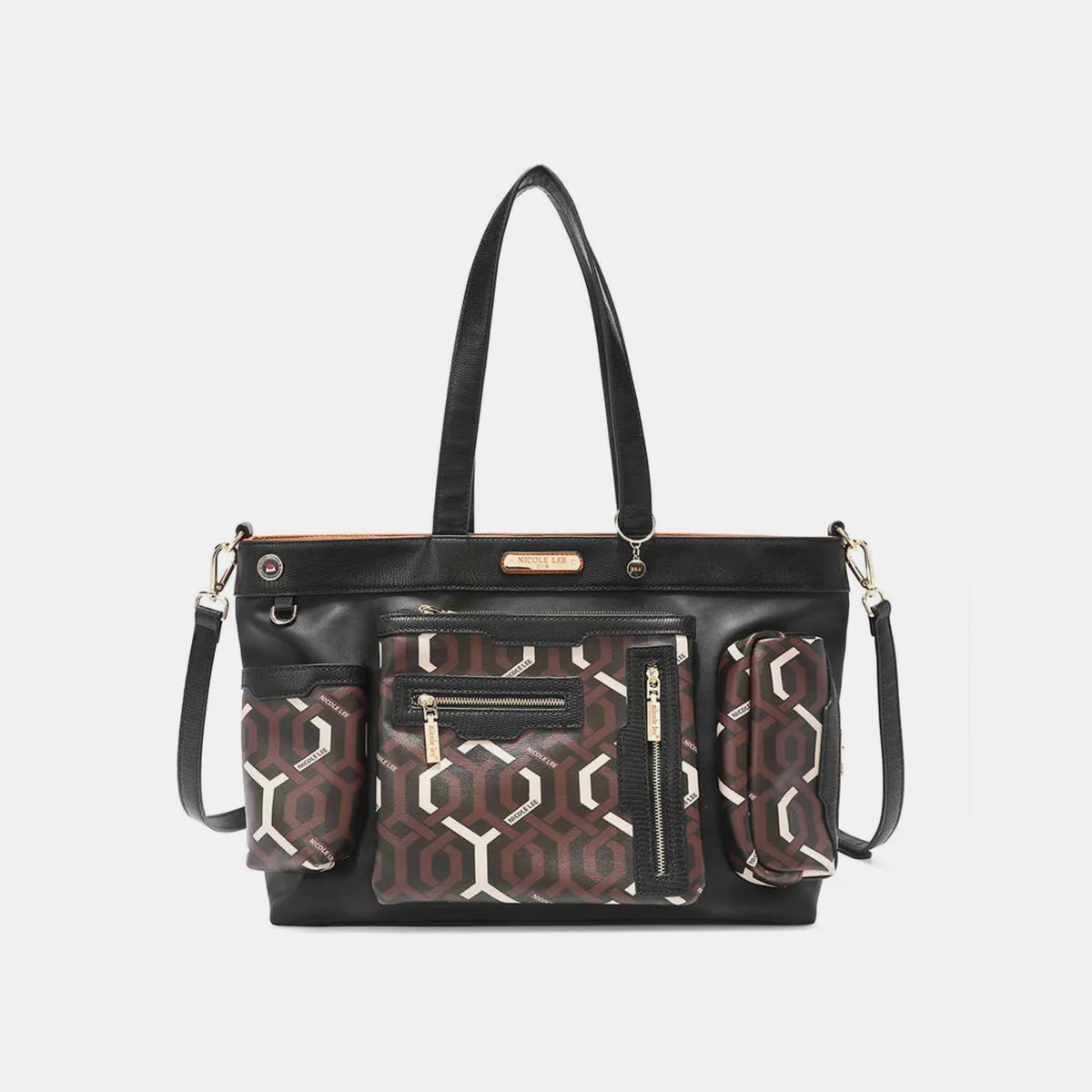 Nicole Lee USA Geometric Pattern Handbag