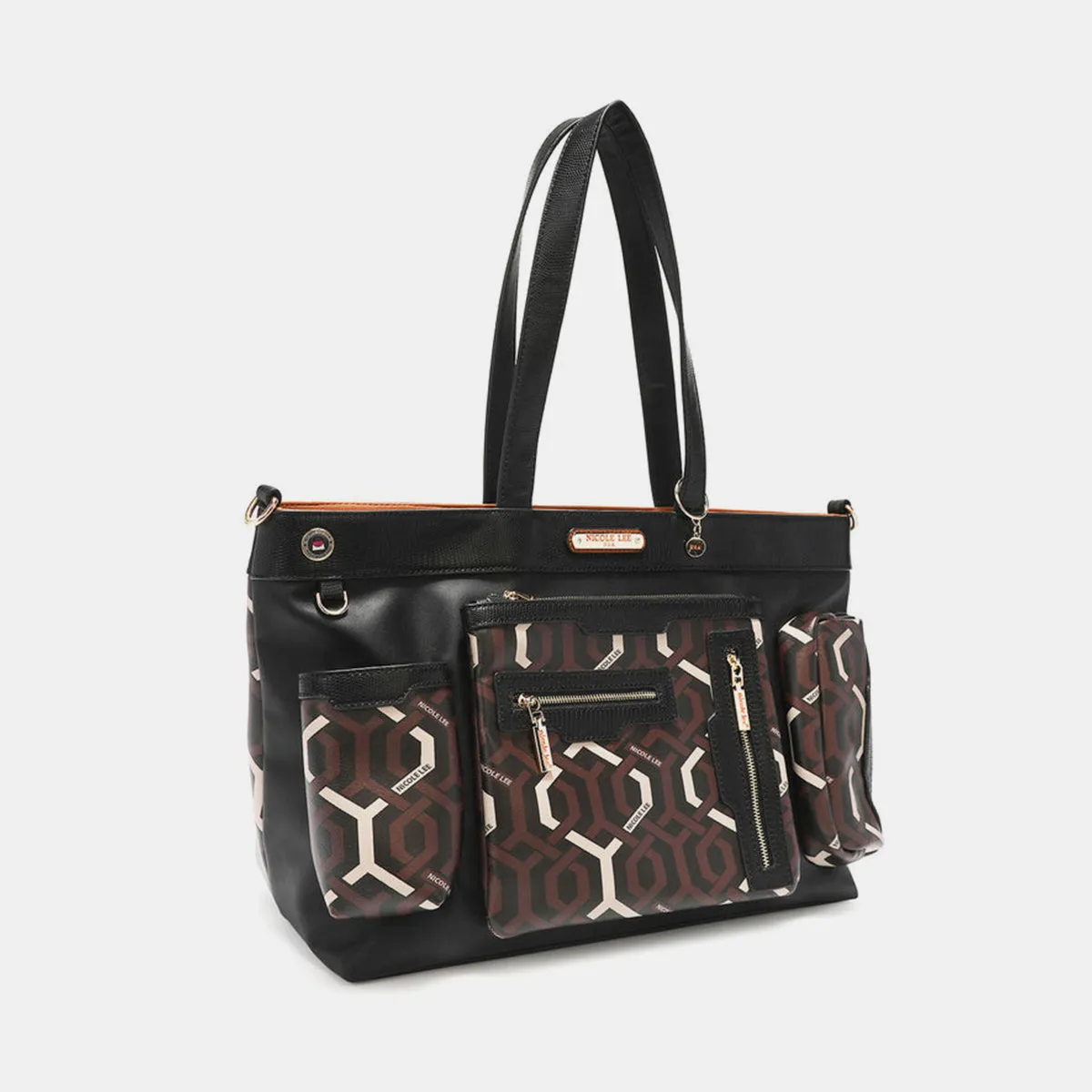 Nicole Lee USA Geometric Pattern Handbag