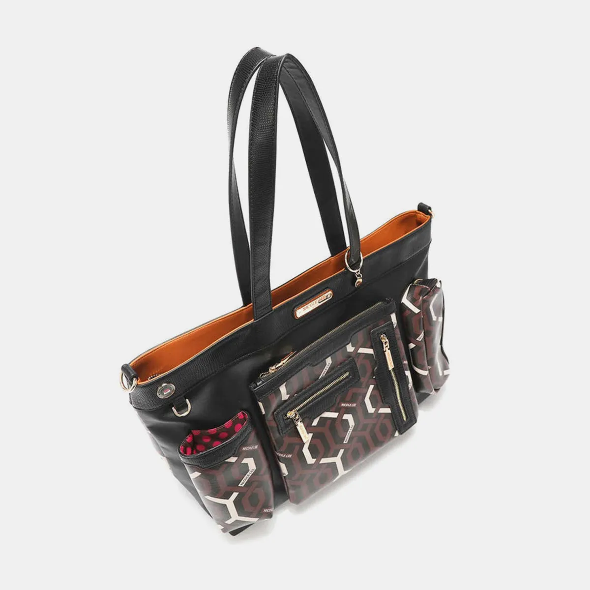 Nicole Lee USA Geometric Pattern Handbag
