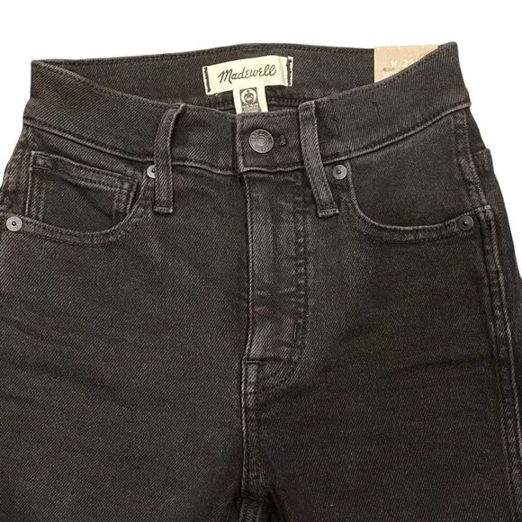 NWT Madewell 10&quot; High Rise Skinny Black Jeans with Magic Pockets Women's 23P