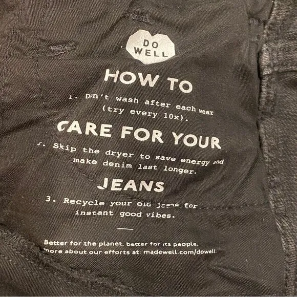 NWT Madewell 10&quot; High Rise Skinny Black Jeans with Magic Pockets Women's 23P