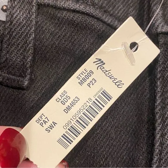 NWT Madewell 10&quot; High Rise Skinny Black Jeans with Magic Pockets Women's 23P