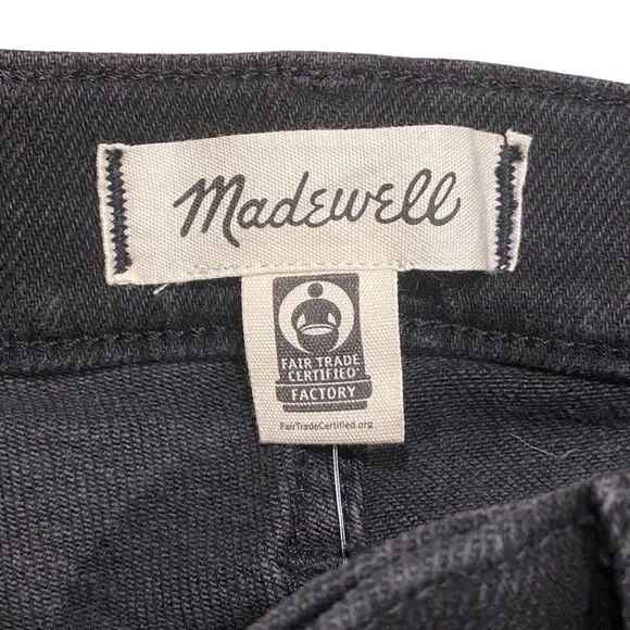 NWT Madewell 10&quot; High Rise Skinny Black Jeans with Magic Pockets Women's 23P