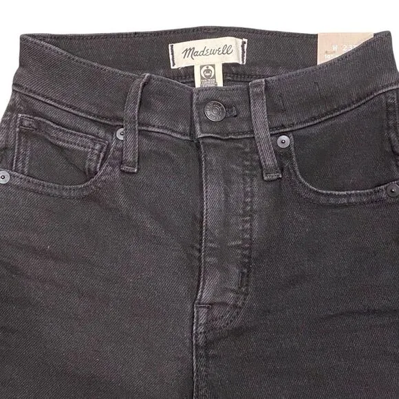 NWT Madewell 10&quot; High Rise Skinny Black Jeans with Magic Pockets Women's 23P