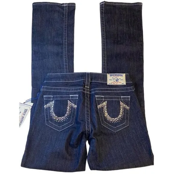 NWT True Religion Diamond Frost Dark Wash RZD Infant Bootcut Jeans