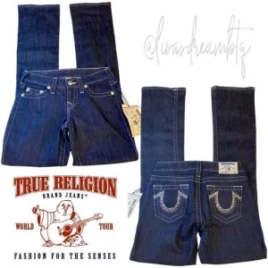 NWT True Religion Diamond Frost Dark Wash RZD Infant Bootcut Jeans