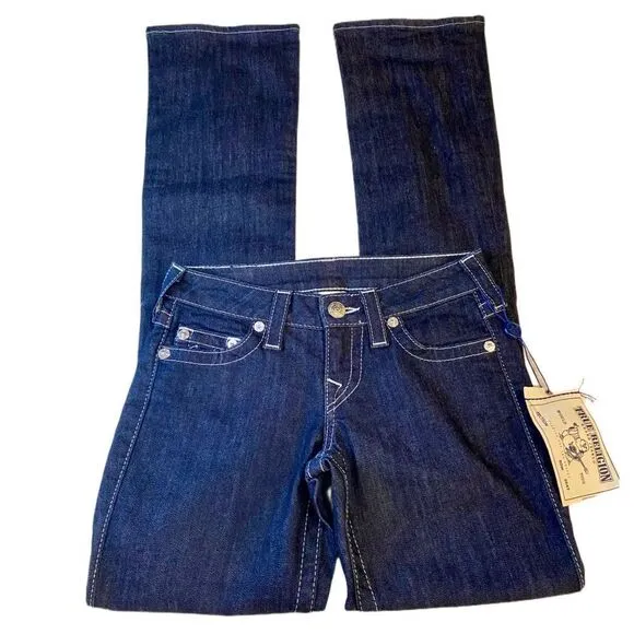 NWT True Religion Diamond Frost Dark Wash RZD Infant Bootcut Jeans