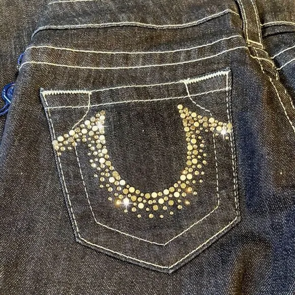 NWT True Religion Diamond Frost Dark Wash RZD Infant Bootcut Jeans