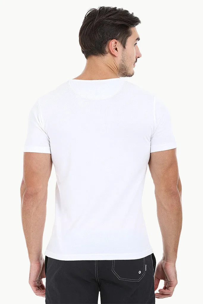 Nylon Printed Pocket Short Sleeve Tee