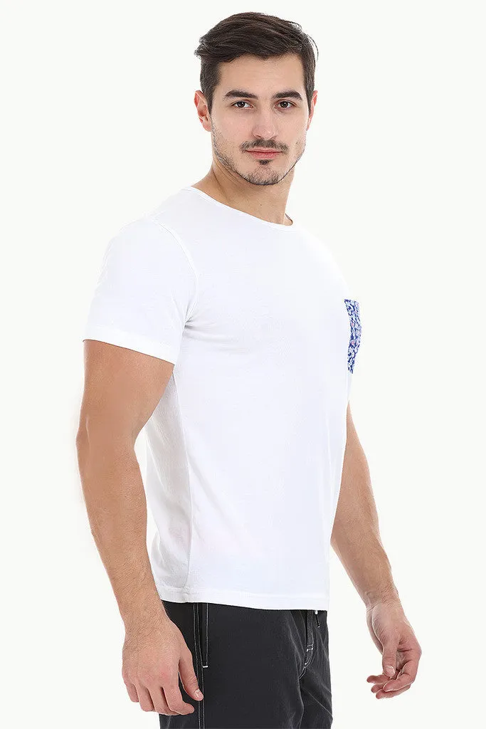 Nylon Printed Pocket Short Sleeve Tee