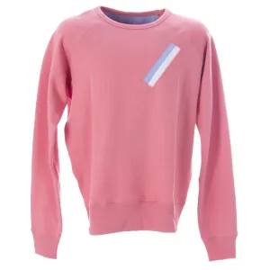 OLASUL Men's Coral Stripe Crewneck Sweatshirt $130 NEW