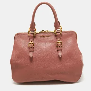 Old Rose Madras Leather Satchel