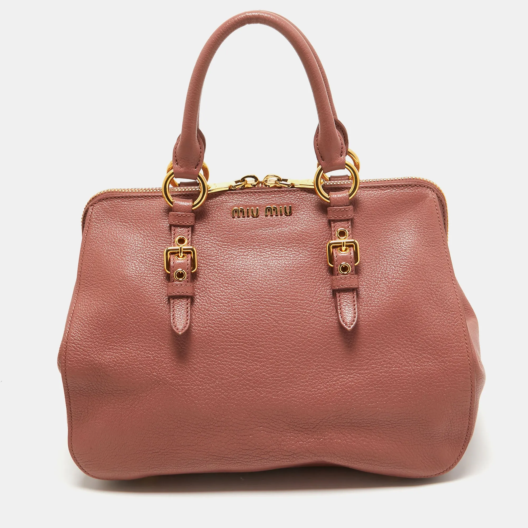 Old Rose Madras Leather Satchel