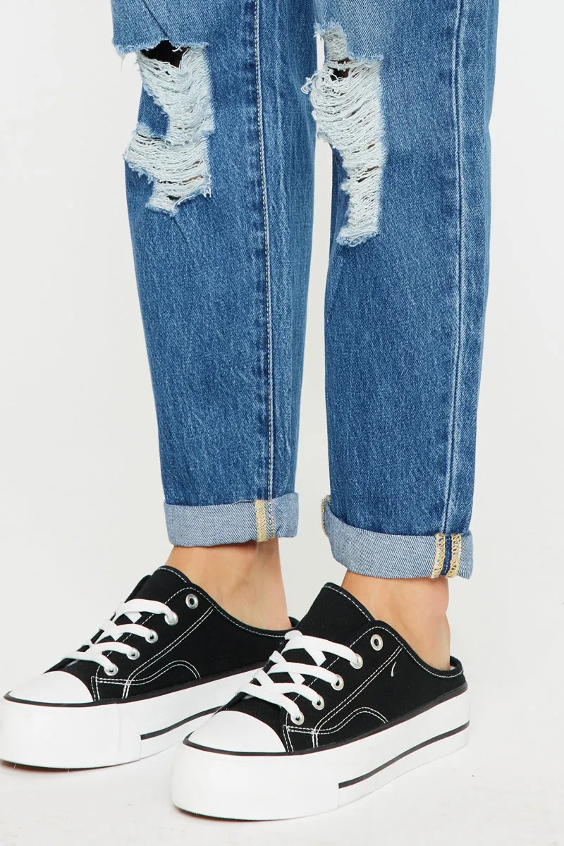 Olivia Ultra High Rise Paperbag Boyfriend Jeans