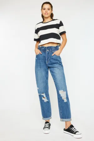 Olivia Ultra High Rise Paperbag Boyfriend Jeans