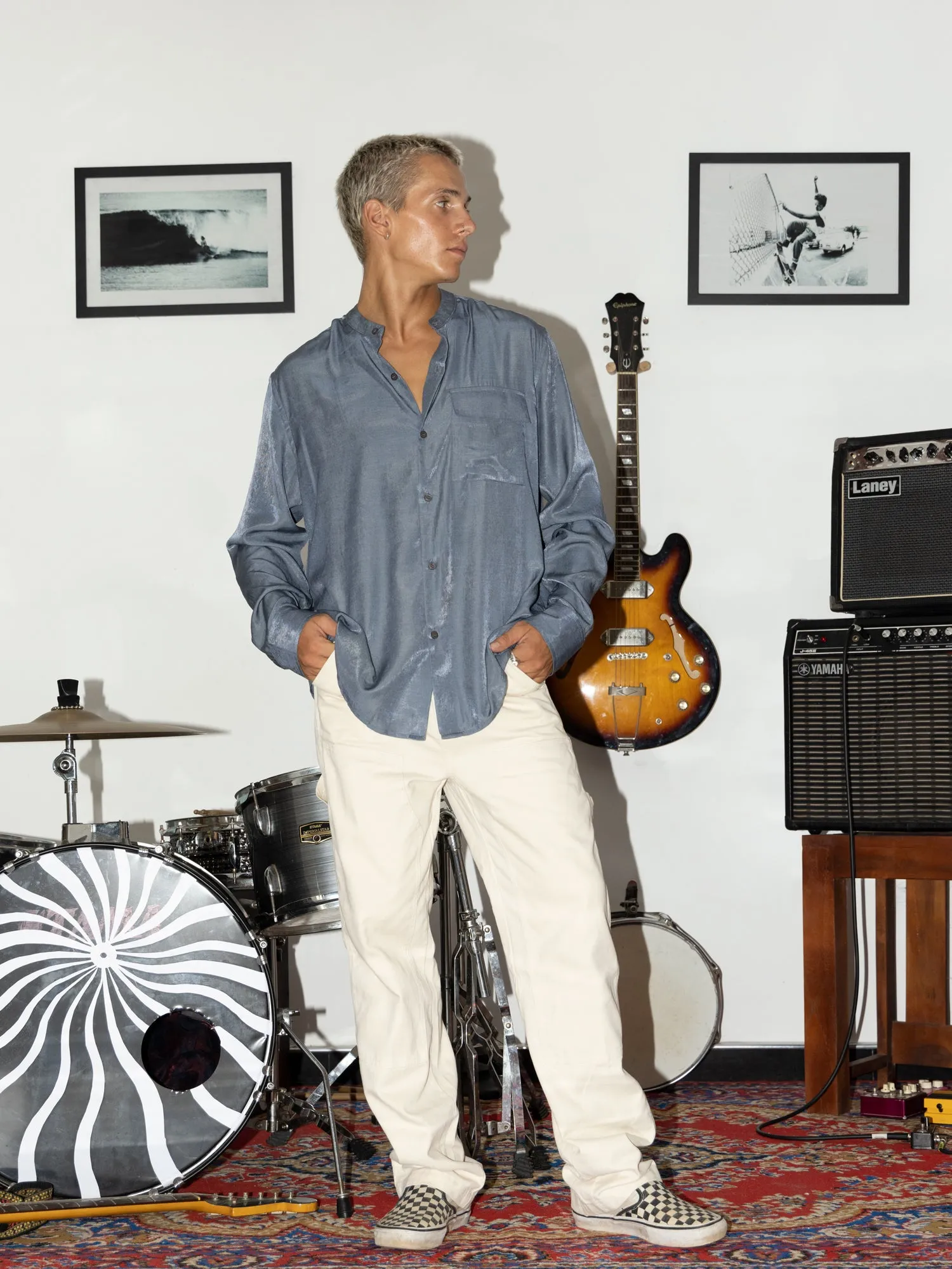 One chest pocket Rayon shirt