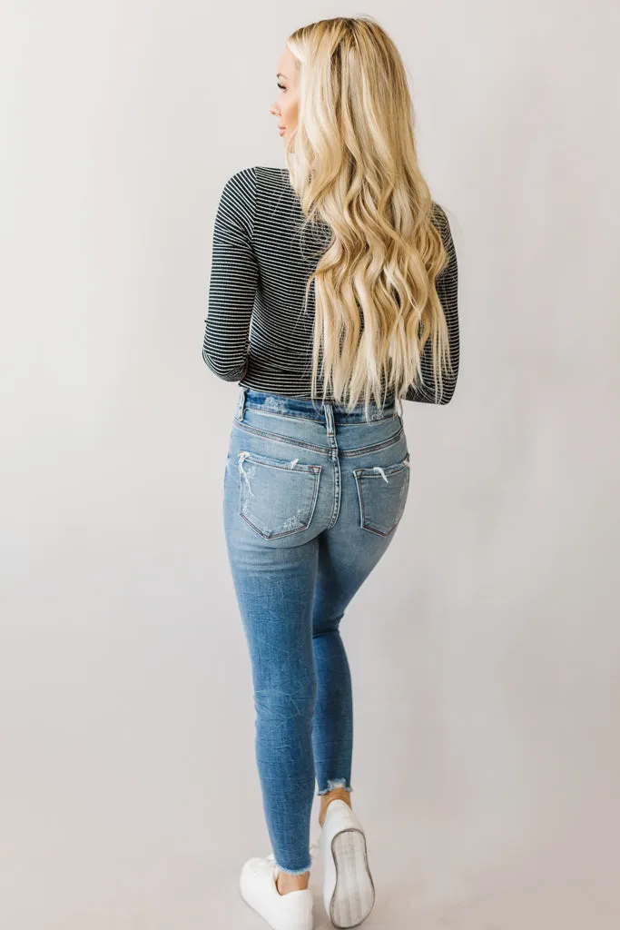 One Shot Kancan High Rise 4 Button Skinny