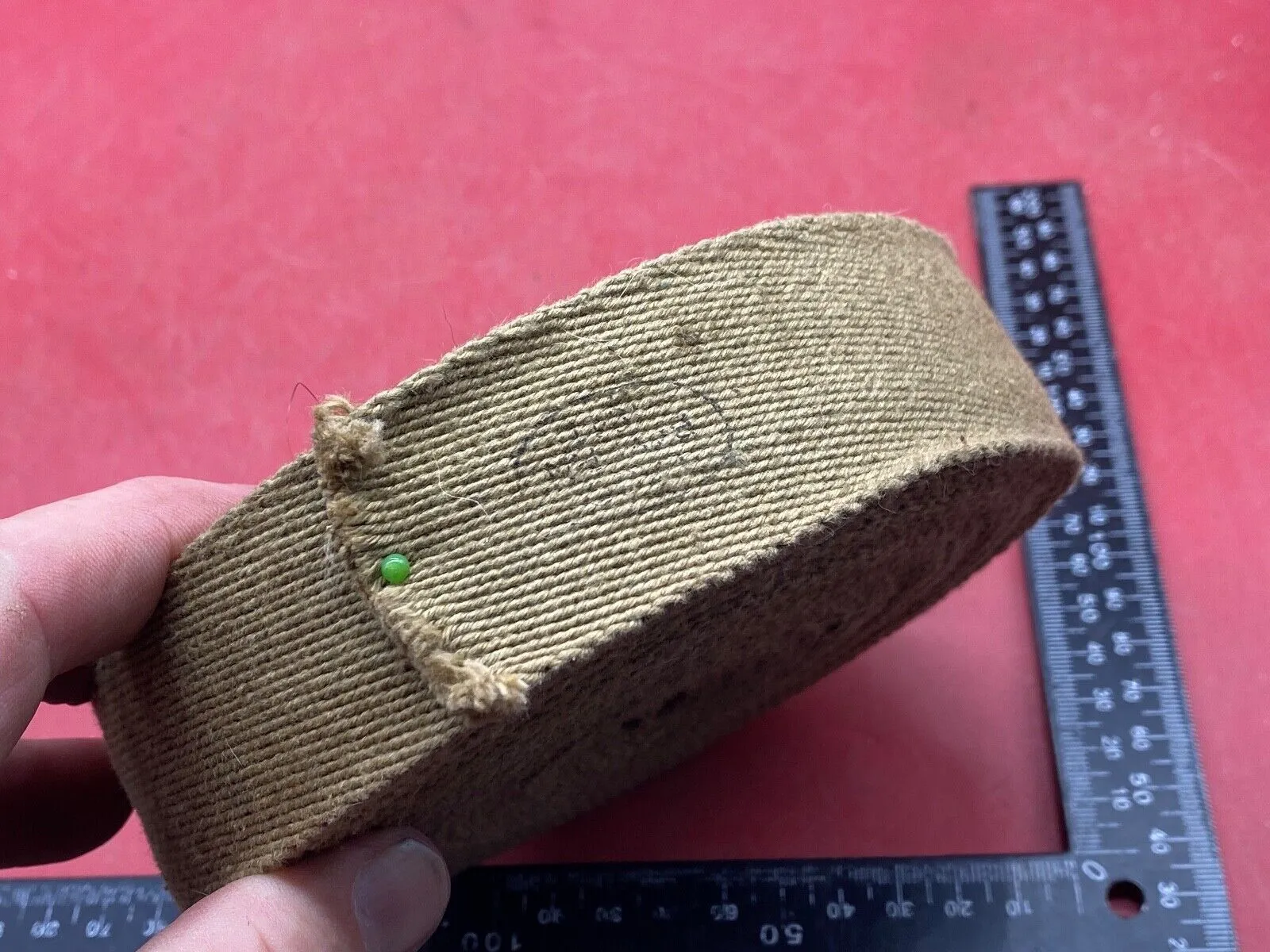 Original British Army Canvas Webbing on a Reel - Approx 38mm Wide