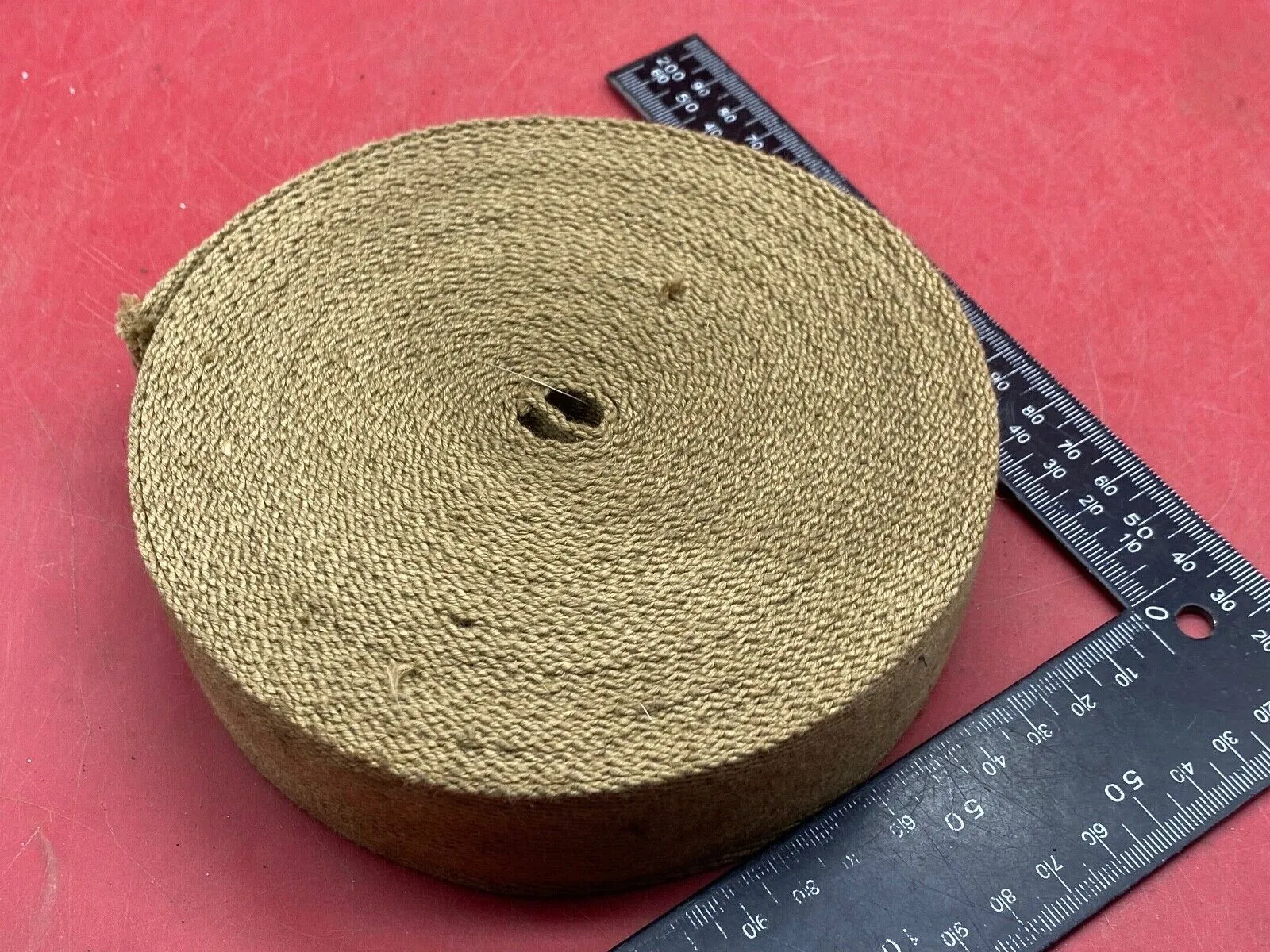 Original British Army Canvas Webbing on a Reel - Approx 38mm Wide