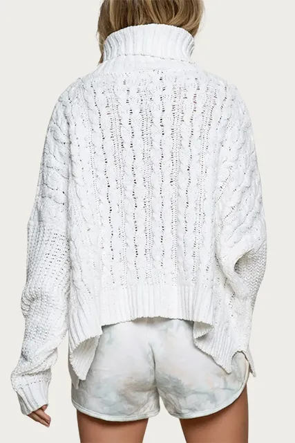 OVERSIZED KNIT TURTLENECK SWEATER