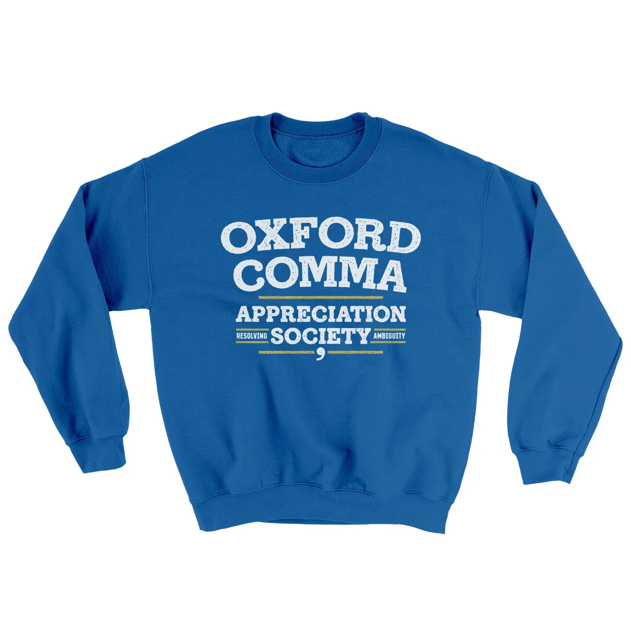 Oxford Comma Appreciation Society Ugly Sweater
