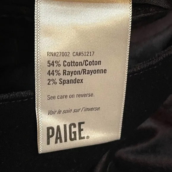 Paige Hoxton Ultra Skinny Jeans Black Color Size 23