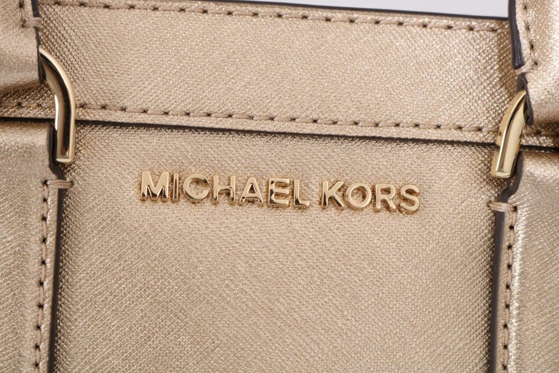 Pale Gold DILLON Leather Satchel Bag