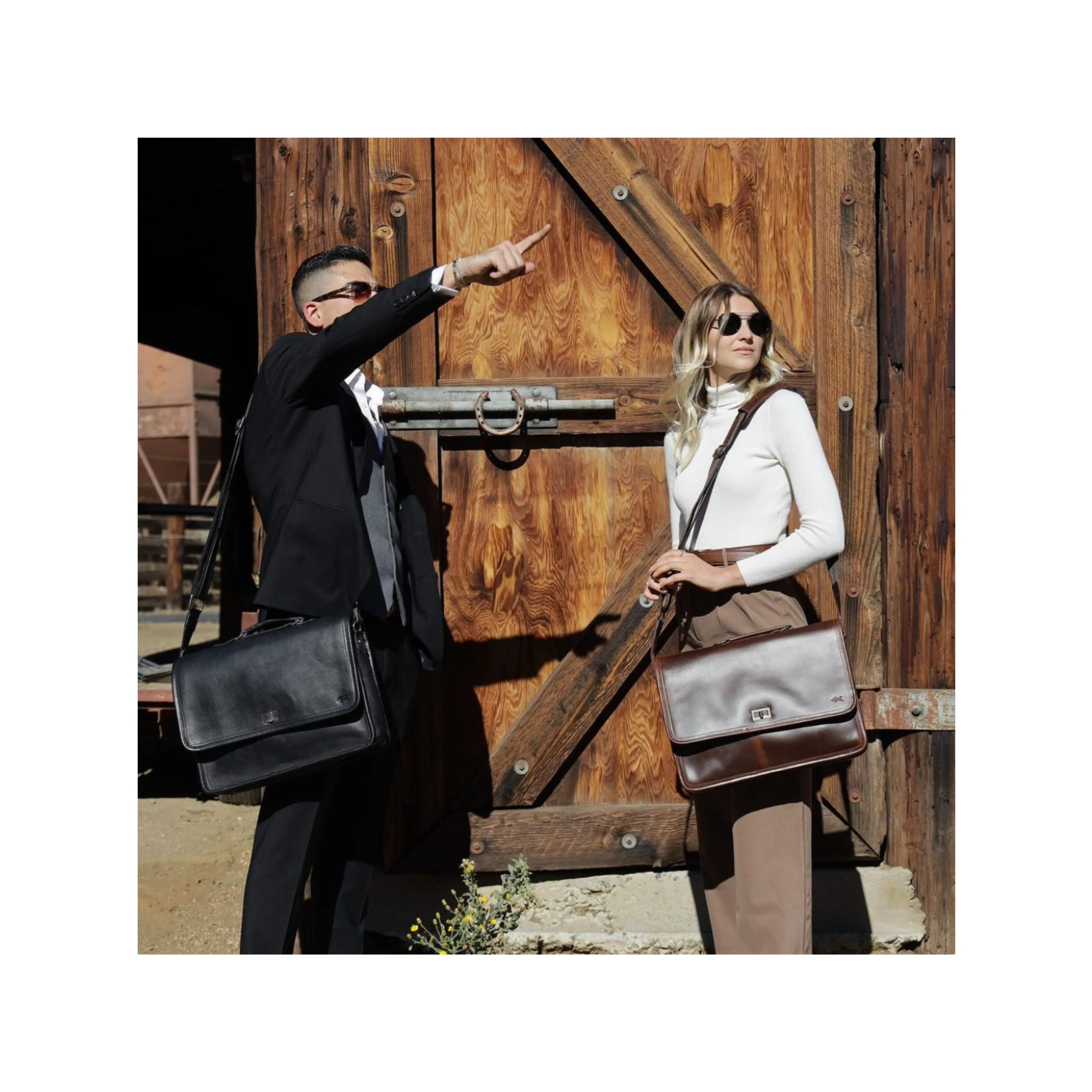 Parker Leather Messenger Bag for Men
