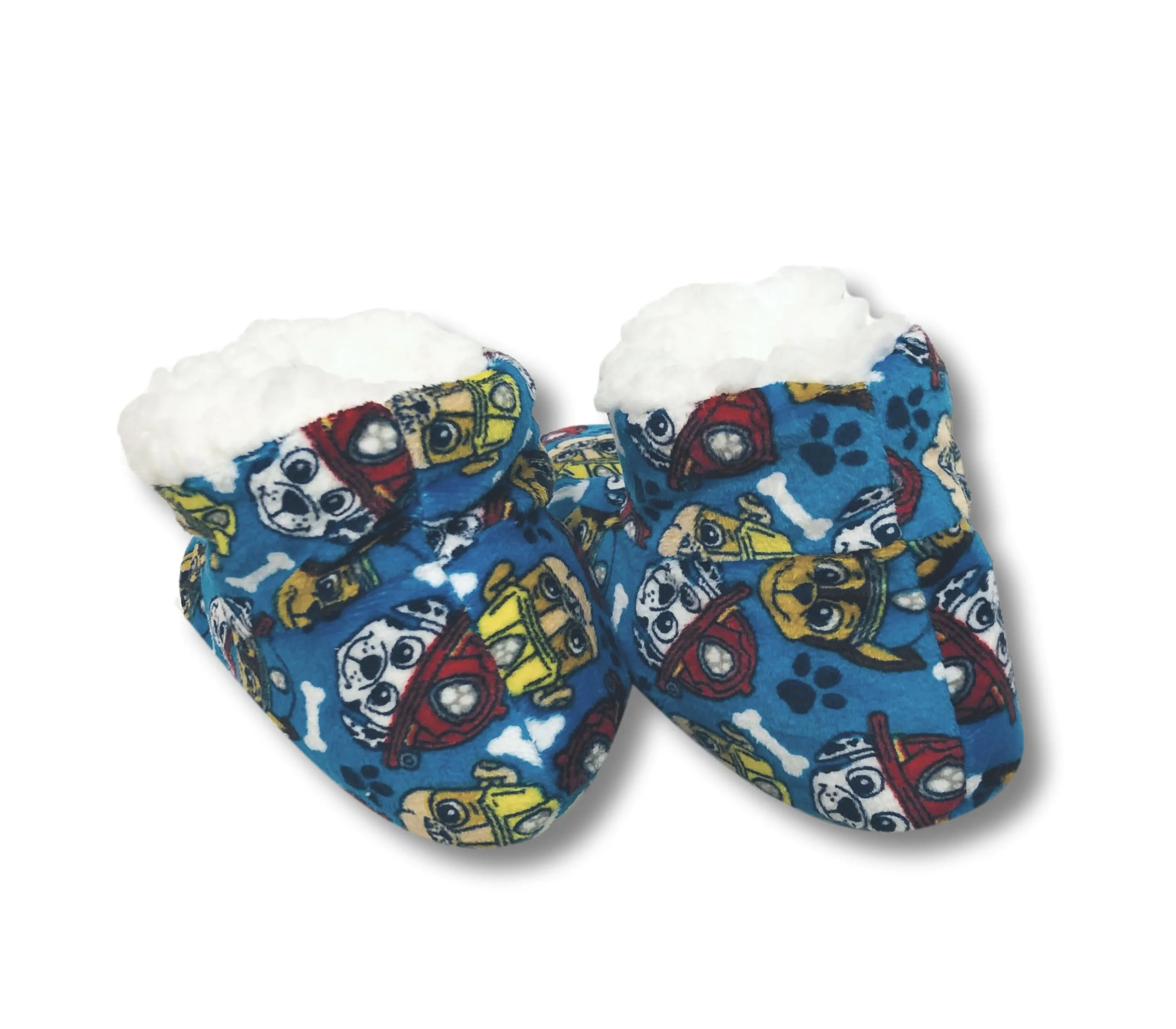 Paw Patrol Toddler Slipper Booties for Boys Fuzzy Kids House Shoes