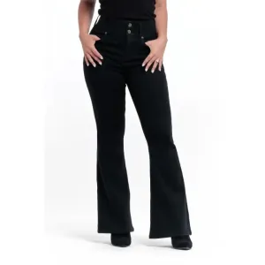 Petite Fit and Lift Flare Jean in Black