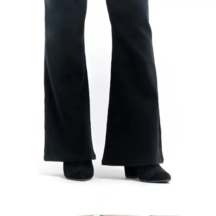 Petite Fit and Lift Flare Jean in Black
