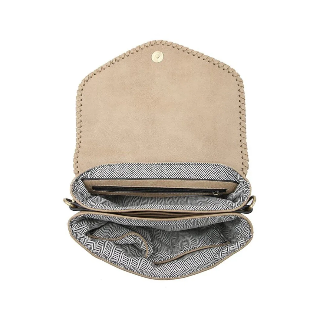 Pewter Whipstitch Crossbody