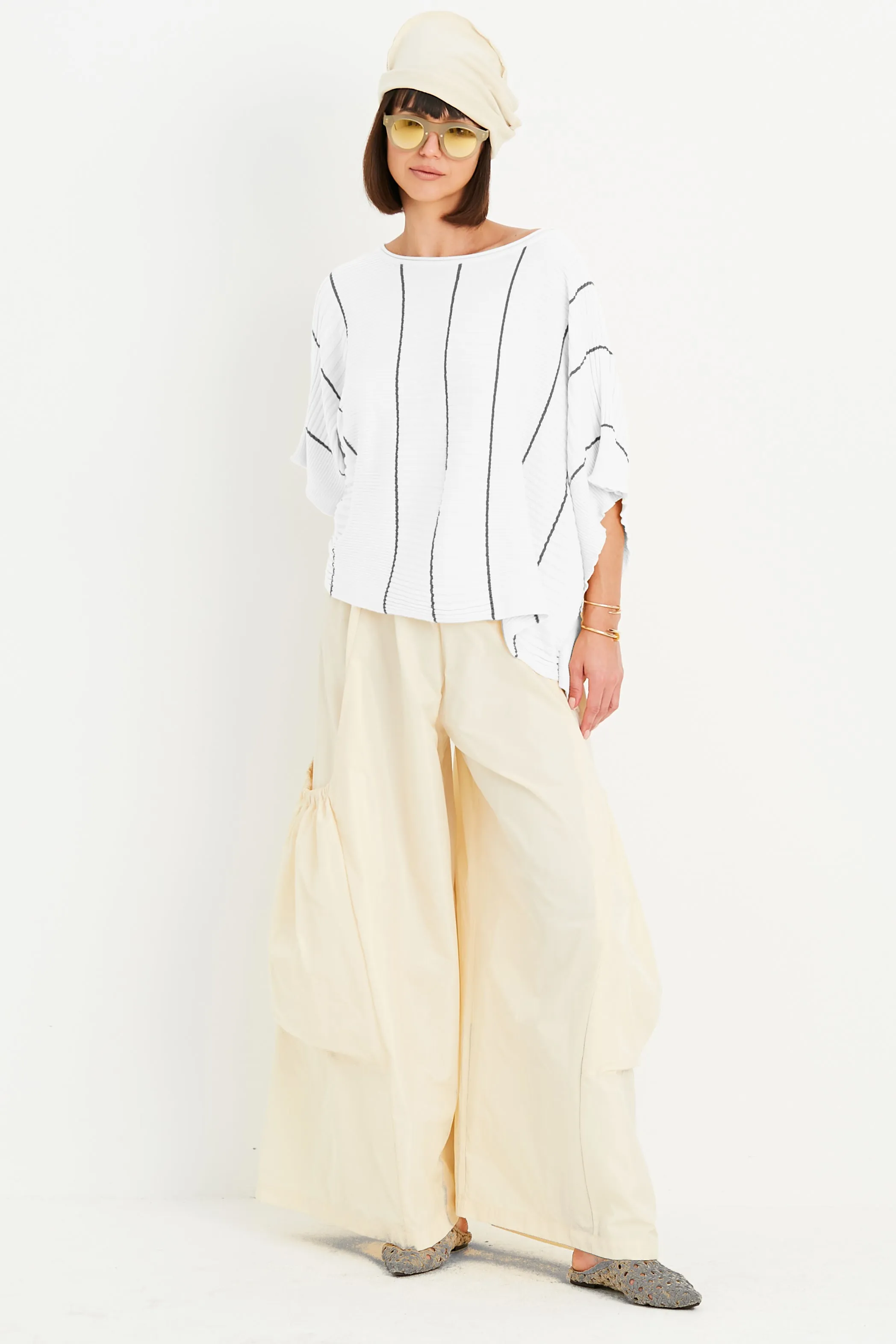 Pima Cotton Ribbon Crewneck Sweater