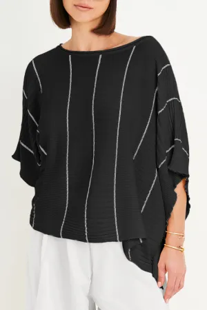 Pima Cotton Ribbon Crewneck Sweater