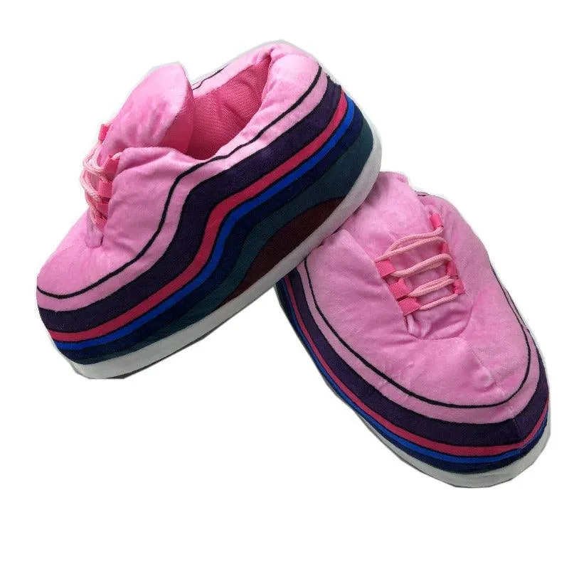 Pink Black Winter Slippers – Stylish and Warm for Relaxation