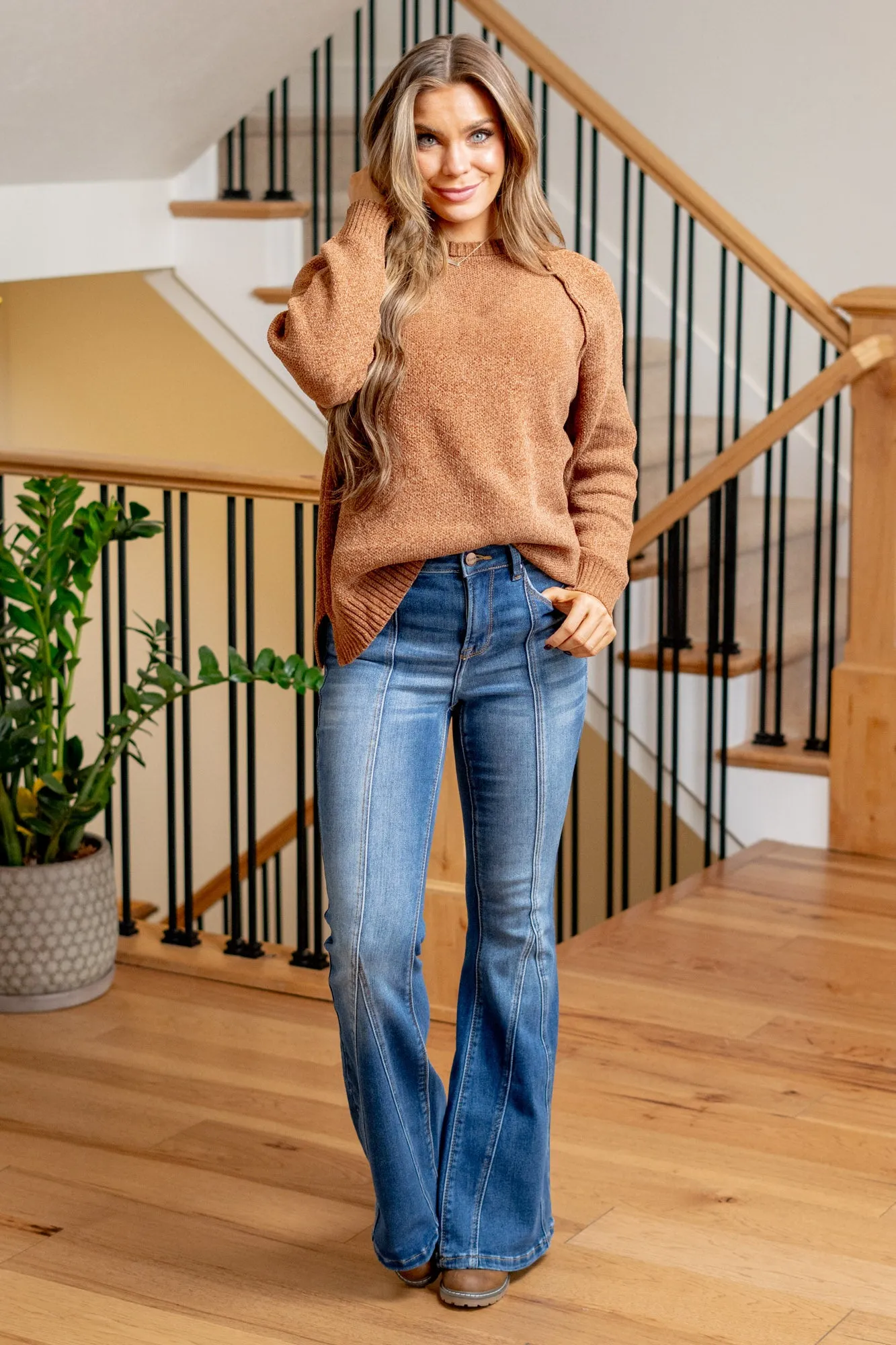 Pinnacle High Rise Front Seam Flare
