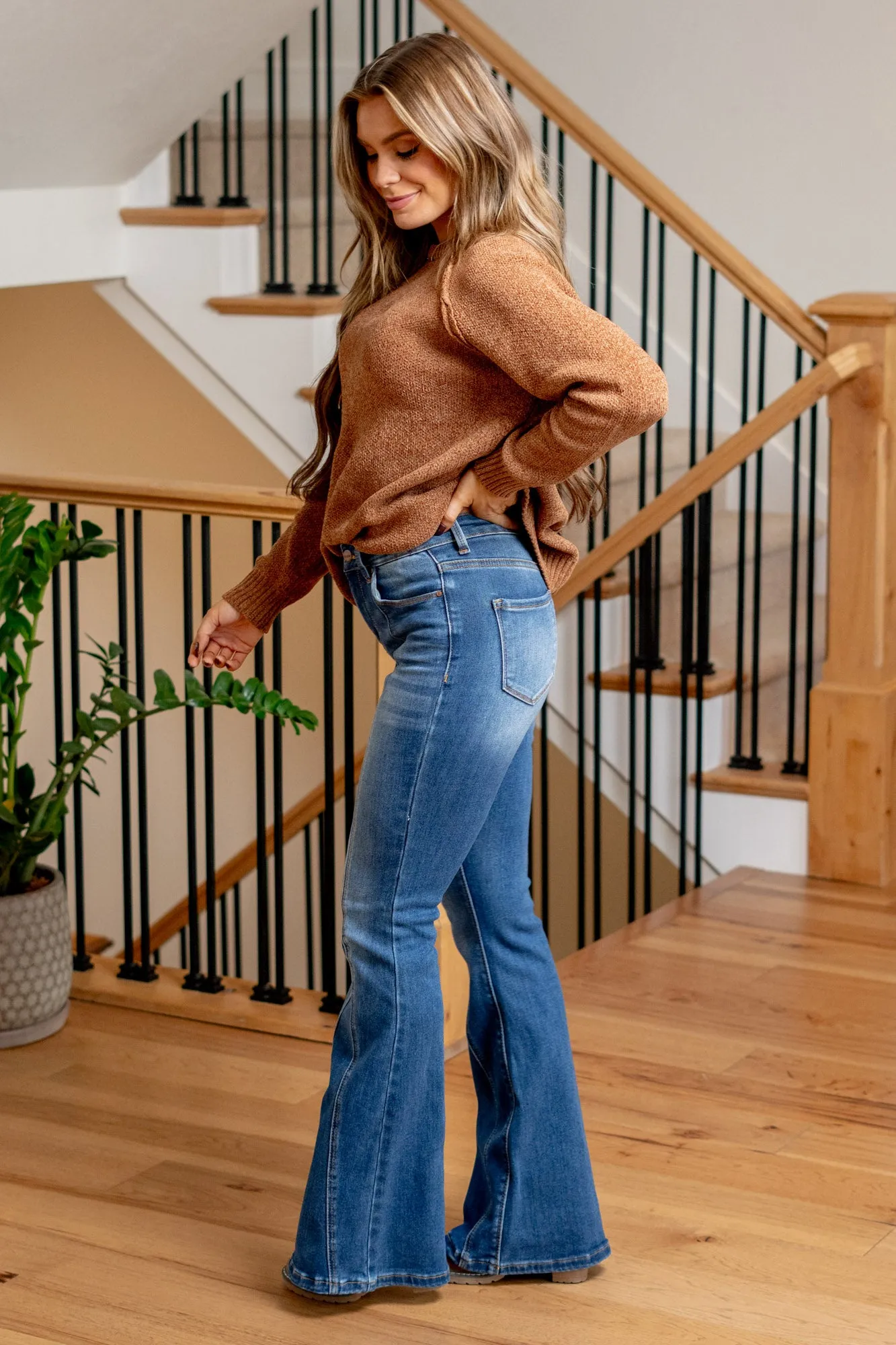 Pinnacle High Rise Front Seam Flare